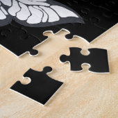 Goud en witte vlinders legpuzzel (Zijkant)