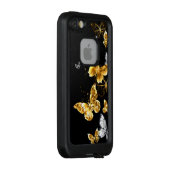 Goud en witte vlinders LifeProof iPhone hoesje (Achterkant / rechts)