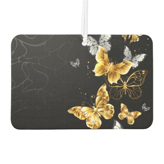 Goud en witte vlinders luchtverfrisser (Achterkant)