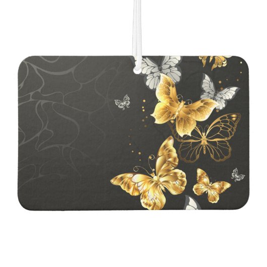 Goud en witte vlinders luchtverfrisser (Voorkant)