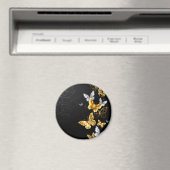 Goud en witte vlinders magneet (Insitu (Vaatwasser))
