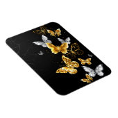 Goud en witte vlinders magneet (Rechterzijde)