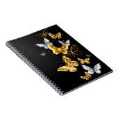 Goud en witte vlinders notitieboek (Rechterzijde)