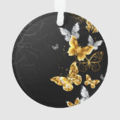Goud en witte vlinders ornament (achterkant)