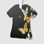 Goud en witte vlinders ornament (voorkant)