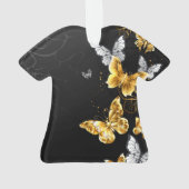 Goud en witte vlinders ornament (achterkant)
