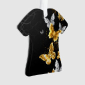 Goud en witte vlinders ornament (voorkant)