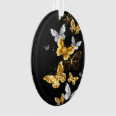 Goud en witte vlinders ornament (voorkant)