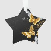 Goud en witte vlinders ornament (voorkant)