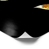 Goud en witte vlinders perfect poster (Hoek)