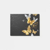 Goud en witte vlinders post-it® notes (Voorkant)