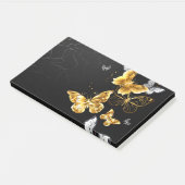 Goud en witte vlinders post-it® notes (Schuin)
