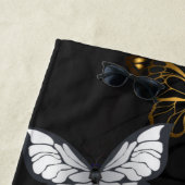 Goud en witte vlinders strandlaken (In situ)