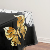 Goud en witte vlinders tafelkleed (Voorbeeld)