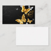 Goud en witte vlinders visitekaartje (Voorkant / Achterkant)