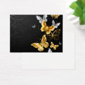 Goud en witte vlinders visitekaartje (Bureau)