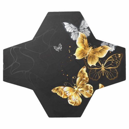 Goud en witte vlinders voetbal (Enkel)