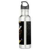 Goud en witte vlinders waterfles  (Achterkant)