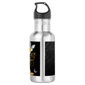 Goud en witte vlinders waterfles  (Achterkant)