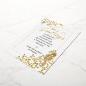 Goud en Witte Zeeën & Groeten Nautisch Kerstfeest Folie Feestdagenkaart (Gedraaid)