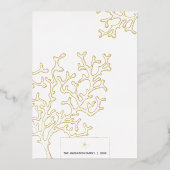 Goud en Witte Zeeën & Groeten Nautisch Kerstfeest Folie Feestdagenkaart (Achterkant)