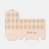 Goud en Zacht Roze Patterned Bedankdoosjes (Uitgevouwen)