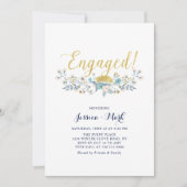 Goud en zeemacht | Boho Floral Engagement Party In Kaart (Voorkant)