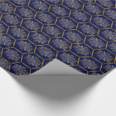 Goud en zeemacht Elegant Octagon Cadeaupapier (Hoek)