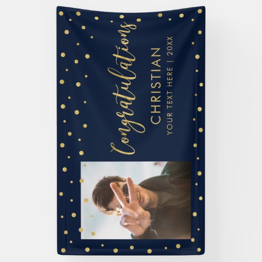 Goud en zeemacht | Gefeliciteerd Partij, Gebeurten Spandoek (Verticaal)