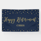 Goud en zeemacht | Happy Retirement Party Banner (Horizontaal)