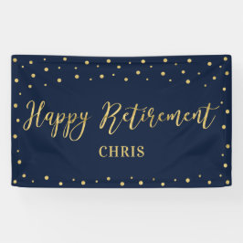 Goud en zeemacht | Happy Retirement Party Banner