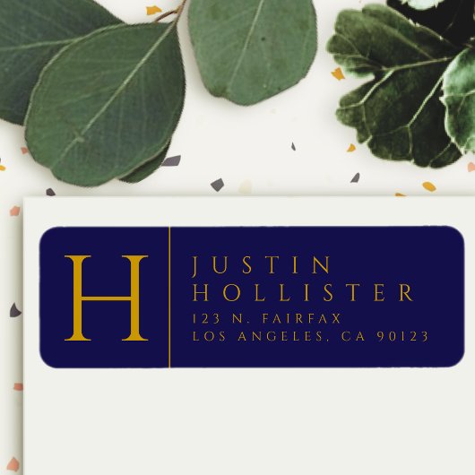 Goud en zeemacht | Kassy Return-adreslabel Etiket