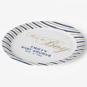 Goud en zeemacht | Modern Baby shower Bord (Gekanteld)