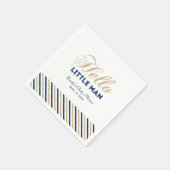 Goud en zeemacht | Modern Boy Baby shower Paper Na Servet (Hoek)