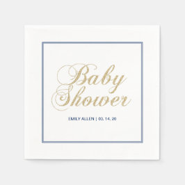 Goud en zeemacht | Modern Boy Baby shower Paper Na Servet
