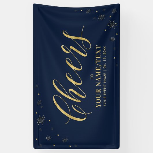 Goud en zeemacht moderne kazen spandoek (Verticaal)