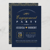 Goud en zeemacht | Uitnodiging van de partij Elega (Voorkant / Achterkant)