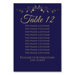 Goud en zeemleder Eenvoudige weduwenkaart Kaart