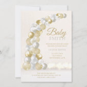 Goud en zilver Baby shower van de Ballon Kaart (Voorkant)