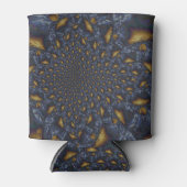 Goud en Zilver Blauw Gesmolten Metaal Blikjeskoeler (Voorkant)