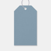 Goud en Zilver Blauw Gesmolten Metaal Cadeaulabel (Achterkant)