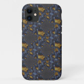 Goud en Zilver Blauw Gesmolten Metaal Case-Mate iPhone Case (Achterkant)