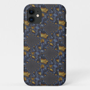 Goud en Zilver Blauw Gesmolten Metaal Case-Mate iPhone Case