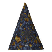 Goud en Zilver Blauw Gesmolten Metaal Feesthoedjes (Rechts)