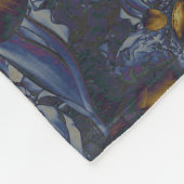 Goud en Zilver Blauw Gesmolten Metaal Fleece Deken (Hoek)