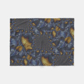 Goud en Zilver Blauw Gesmolten Metaal Fleece Deken (Voorkant (Horizontaal))