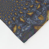 Goud en Zilver Blauw Gesmolten Metaal Fleece Deken (Hoek)