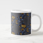 Goud en Zilver Blauw Gesmolten Metaal Grote Koffiekop (Rechts)