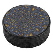 Goud en Zilver Blauw Gesmolten Metaal Hockey Puck (3/4)