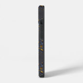 Goud en Zilver Blauw Gesmolten Metaal iPhone Hoesje (Linkerkant)